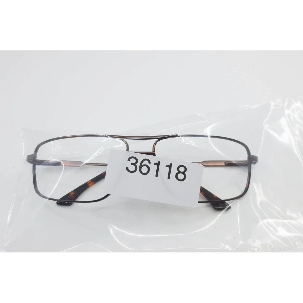 Caribbean Sun CS0045M Rectangular Bronze Metal Eyeglasses Frames 62-15-125